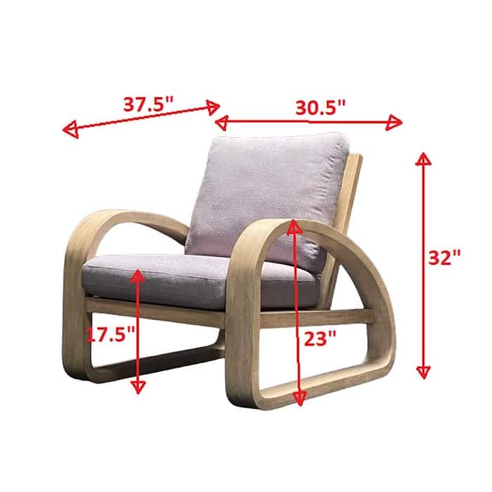 Uttermost Barbora Wooden Accent Chair - 30.5"W x 32"H x 37.5"D