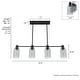preview thumbnail 4 of 11, Hunter Lochemeade 4-Light Linear Chandelier - Dining Room, Kitchen Island - Modern Farmhouse, Transitional, Industrial
