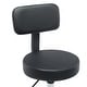preview thumbnail 26 of 54, Adjustable Rolling Work Stool with Faux Leather Seat and Foldable Footrest, Versatile Stool for Home Office, Vanity,