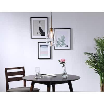 Gerald 1-light Elongated Glass Shade Hanging Pendant Light