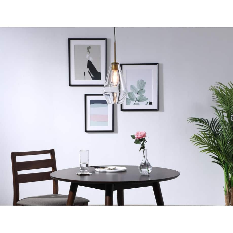 Gerald 1-light Elongated Glass Shade Hanging Pendant Light