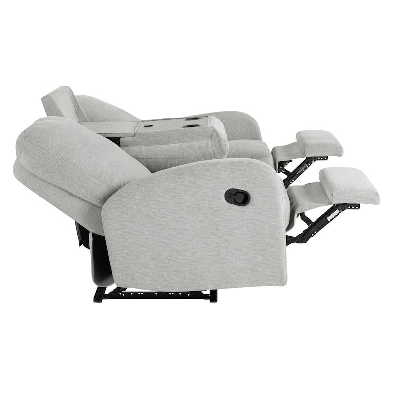 Relax-A-Lounger Parker Reclining Sofa in Woven Polyester Fabric