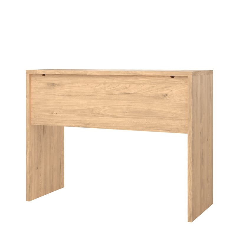 Writing Desk - Compact Hickory Desk with 2 Drawers - Scandinavian Style Workstation