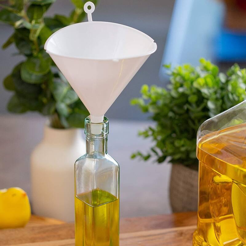 Chef Craft 5" Plastic Folding Funnel - Folds for Easy Storage, Great for Liquids & Powders