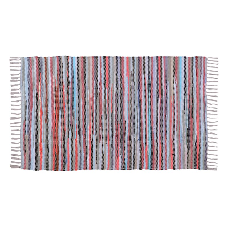 Chindi Rugs, Handmade Multipurpose Reversible Washable Colorful Cotton Rag Rug Runner 24''x36'' - Denim