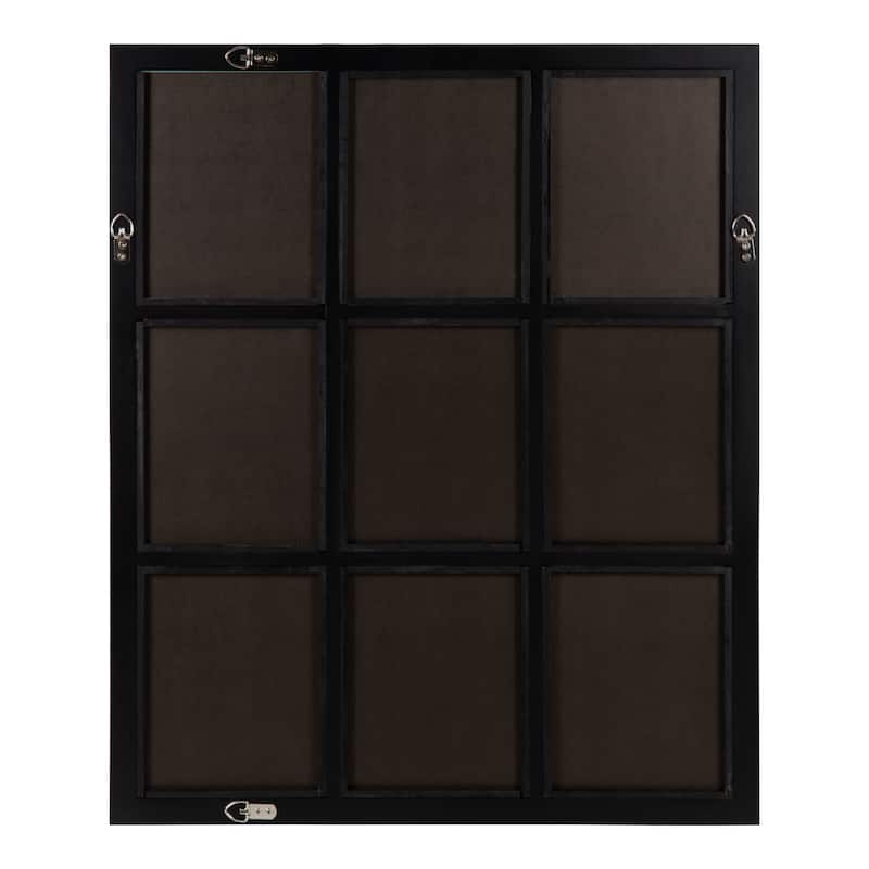 Kate and Laurel Hogan 9 Windowpane Wood Wall Mirror