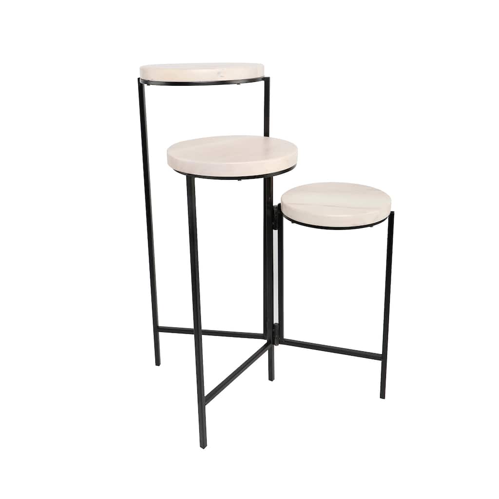 Three Tier Plant Stand in White