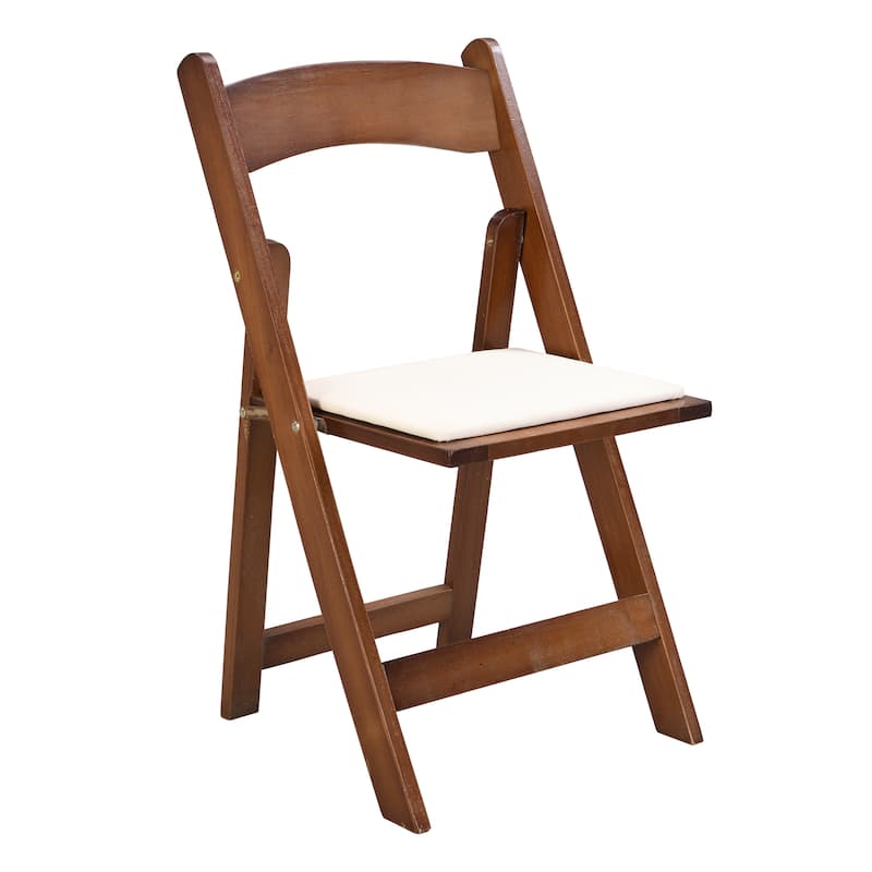 4 Piece Folding Solid Wood PU Leather Kitchen Dining Chair with Backrest Cushion for Dining Room Kitchen Living Room Bedroom
