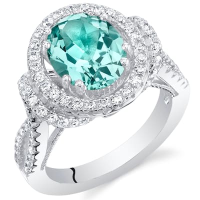 Sterling Silver 4 ct Tourmaline Birthstone Ring