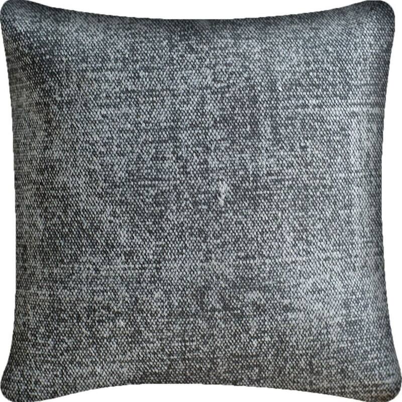 21" Dark Gray Splatter Linen Throw Pillow Cover