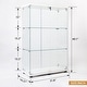 preview thumbnail 60 of 165, Glass Display Cabinet with Doors & Locks, Acrylic Shelves, Floor Standing Storage Showcase for Home or Office