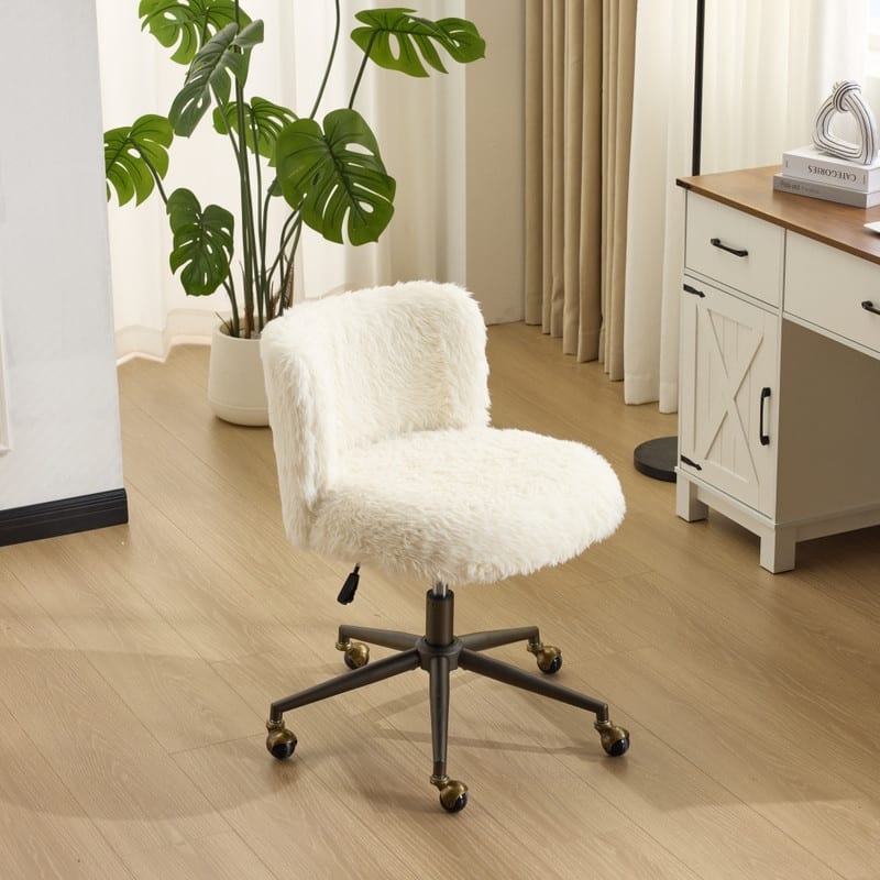 Plush Velvet Swivel Chair Antique Bronze Base With Wheels