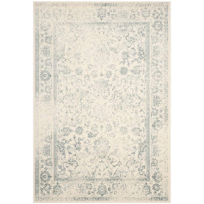 SAFAVIEH Adirondack Riin Rustic Shabby Chic Distressed Rug - 5'1" x 7'6" - Ivory/Slate