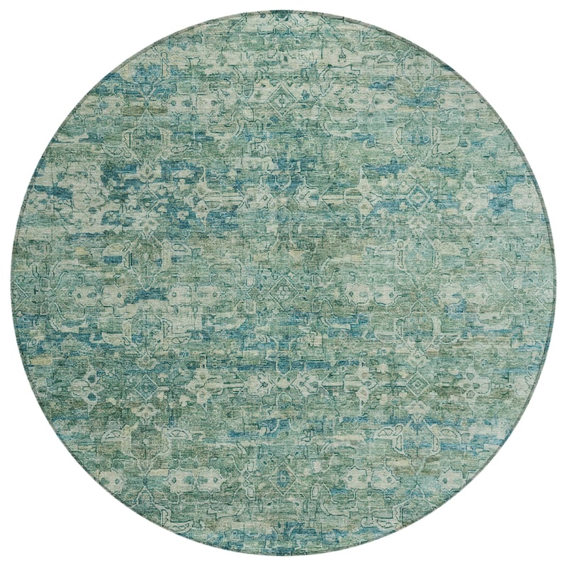 Machine Washable Indoor/ Outdoor Traditional Harmony Chantille Rug