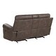 preview thumbnail 4 of 5, Kingsley Buckskin Brown Glider Loveseat with Console