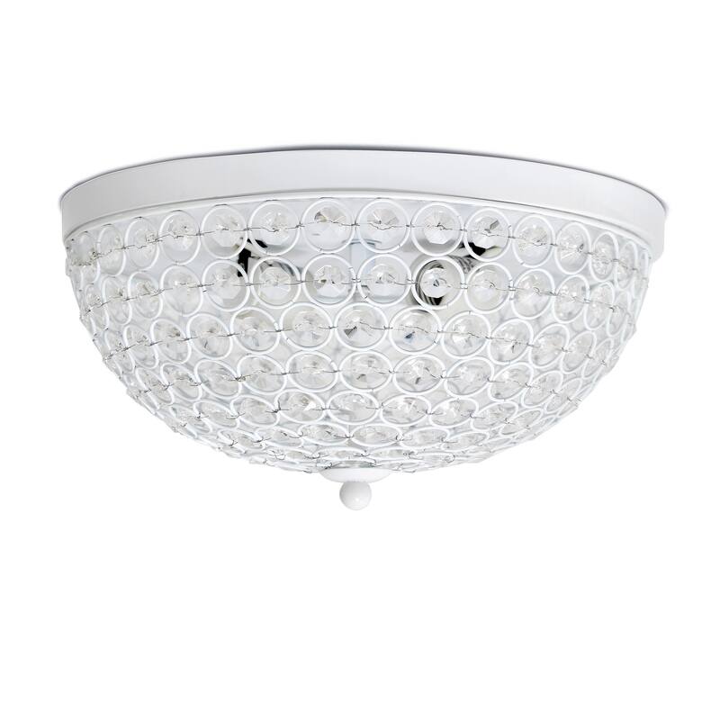 2 Light Flush Mount Ceiling Light - Modern Round Chandelier for Hallway, Bedroom, Living Room - 6.5