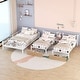 preview thumbnail 1 of 28, Modern Full over Twin-Twin Triple Bunk Bed with Storage Drawers and Staircase for Dorm, Bedroom, Convertible into 3 Beds White