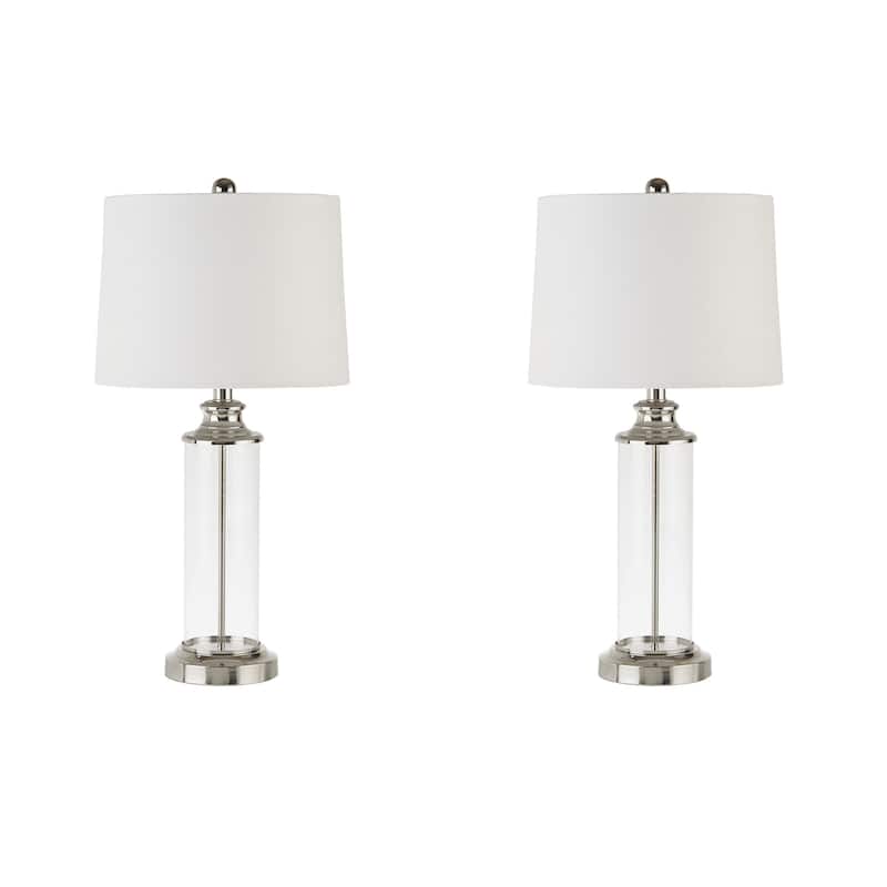 510 Design Clarity Glass Cylinder Table Lamp Set of 2