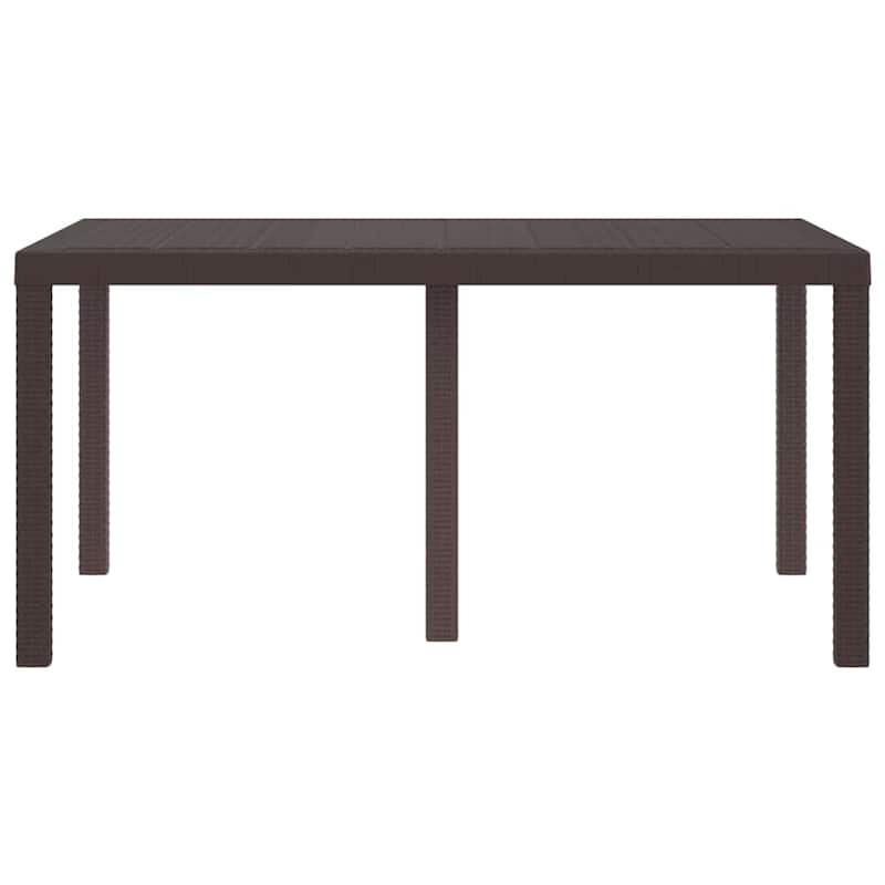 vidaXL Garden Table Anthracite/Brown poly rattan