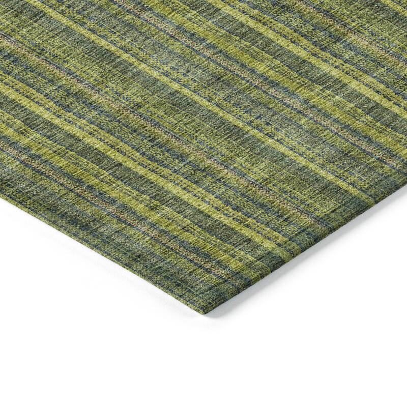 Machine Washable Indoor/ Outdoor Stripe Chantille Rug