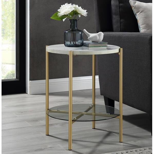 Shop Silver Orchid Howell Round Side Table Overstock 22536870
