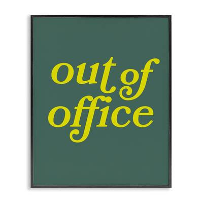 Stupell Minimal Out Of Office Framed Giclee Art Design By Victoria Barnes
