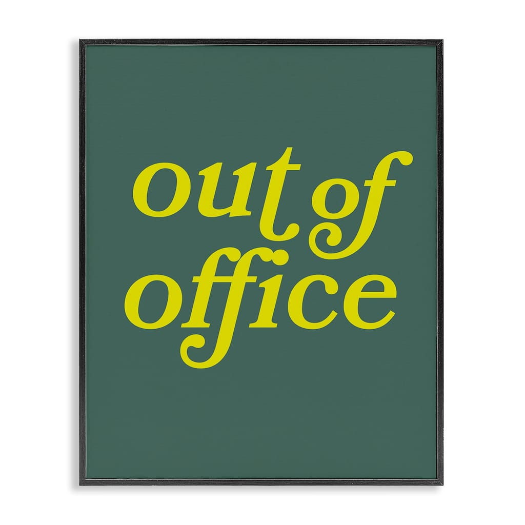 Stupell Minimal Out Of Office Framed Giclee Art Design By Victoria Barnes