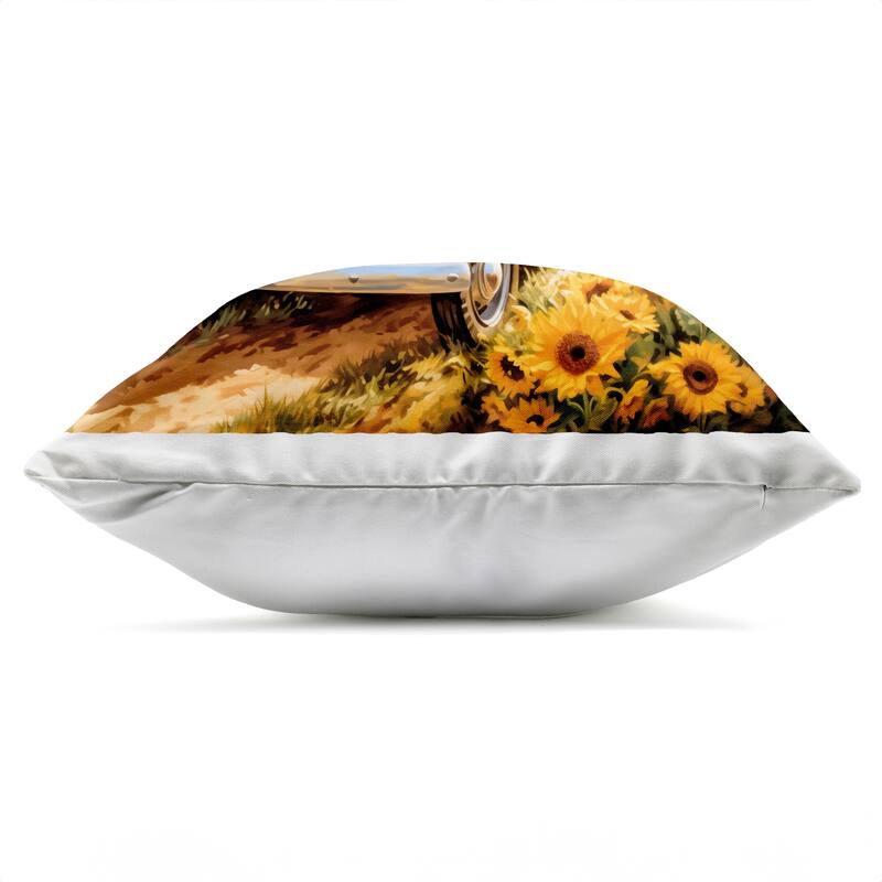 Stupell Truck Through Sunflower Field Printed Outdoor Throw Pillow Design by Heidi Kuntz