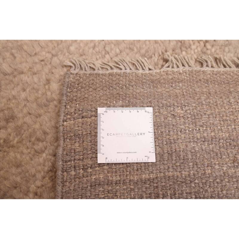 ECARPETGALLERY Hand-knotted Pak Finest Gabbeh Taupe Wool Rug - 9'4 x 12'5