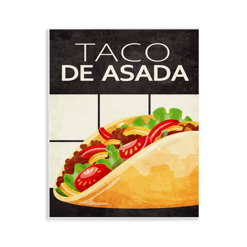 Stupell Taco Classic Meal Wall Plaque Art Design By Kim Allen - 11 x 14