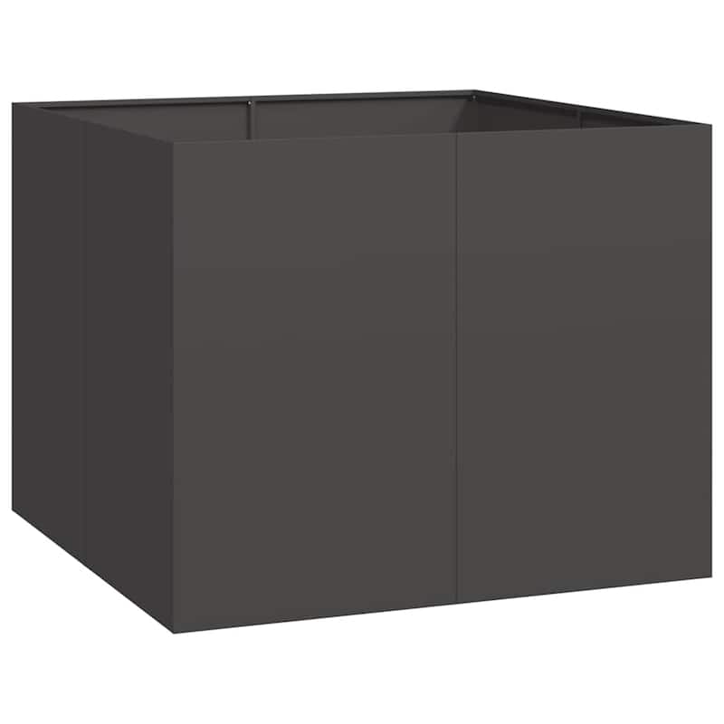 vidaXL Planter Black Cold-rolled steel Large Durable Planter Square - 39.4 x 39.4 x 31.5 in