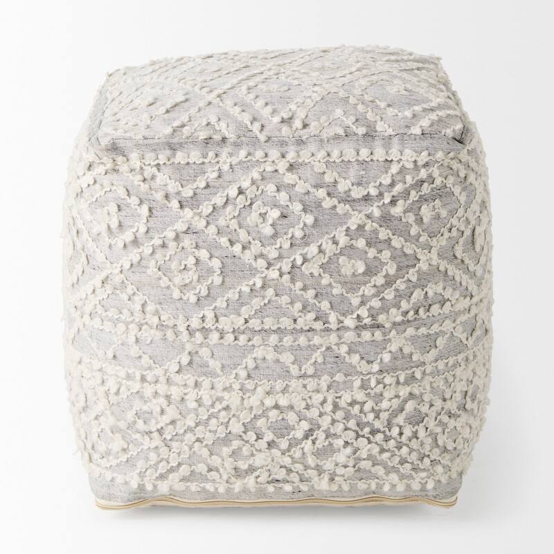Farida Patterned Square Pouf