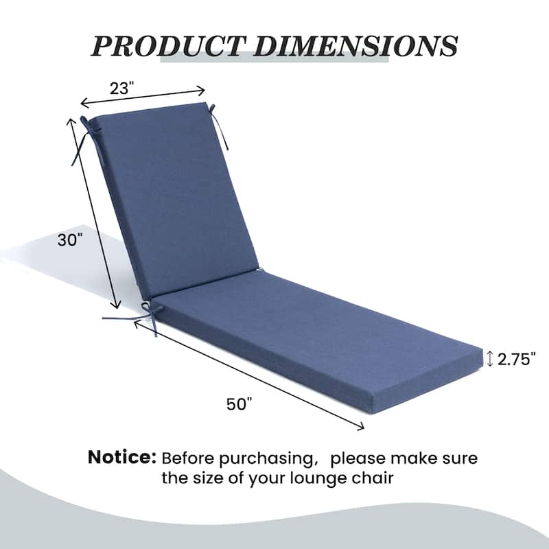 Pellebant Outdoor Patio Chaise Lounge Cushion