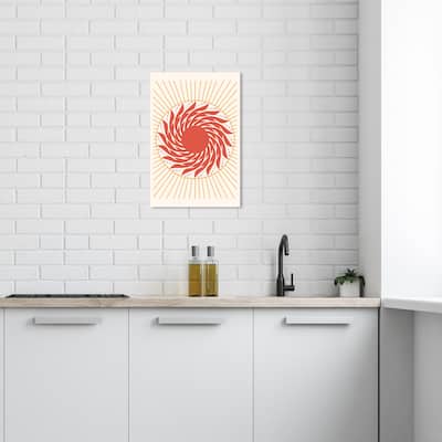 Wynwood Studio Canvas Astronomy and Space Sun Rotation Orange and Dark Orange Bohemian & Eclectic Wall Art Canvas Print