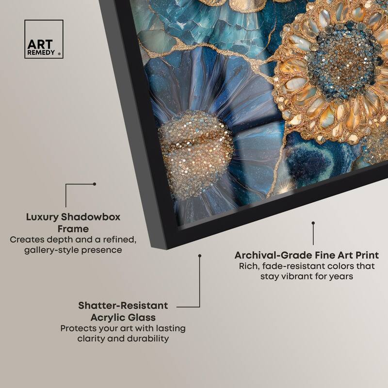 Opulent Geode I Shadowbox by Art Remedy