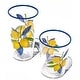 preview thumbnail 3 of 2, Abode Homewares Lemon Orchard Acrylic Drinking Glass - Yellow - Set of 6