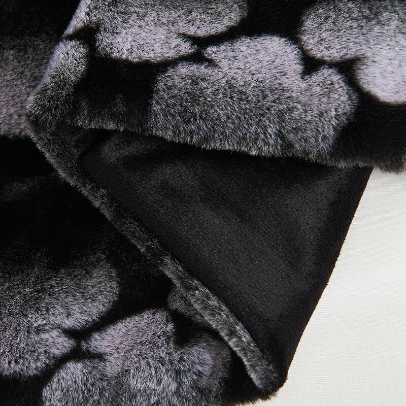 Ballys 3-piece Floral FauxFur Throw Blanket and Pillow Cover Set