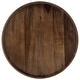 preview thumbnail 16 of 68, KINWELL Round Black Walnut Wood Serving Tray Ottoman Tray with Handles