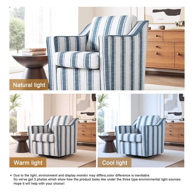 2 Set Modern Swivel Accent Arm Chair for Living Room