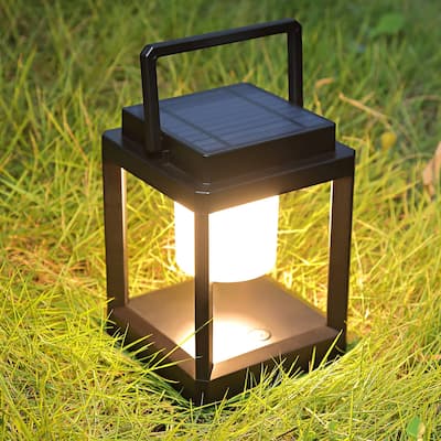 Outdoor Table Lamp, 3-Level Brightness Portable Rechargeable Solar Lamp Waterproof for Patio/Camping