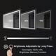 Wall Mounted Back Light Bathroom Framed LED Mirror Anti- Fog With Dimmable Light Touch Sensor And Memory Function