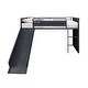 preview thumbnail 3 of 10, Twin Size Metal Loft Bed with Slide for Kids, Boys and Girls, Bedroom