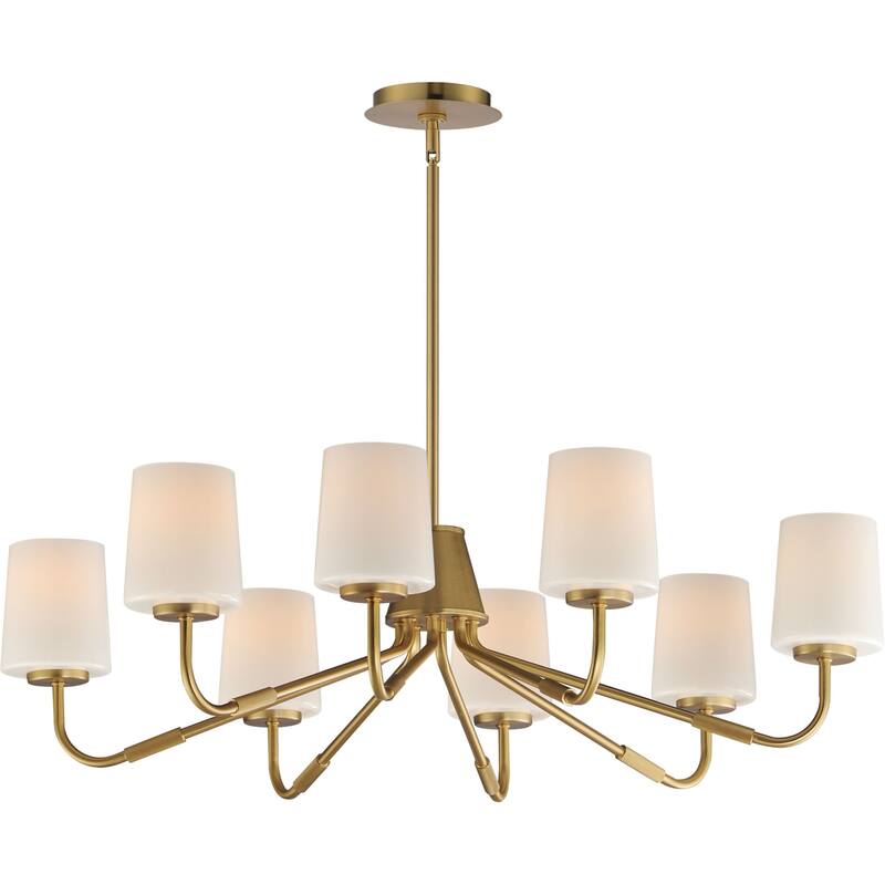 Maxim 12698WT Durham 8 Light 35" Wide Chandelier - Natural Aged Brass