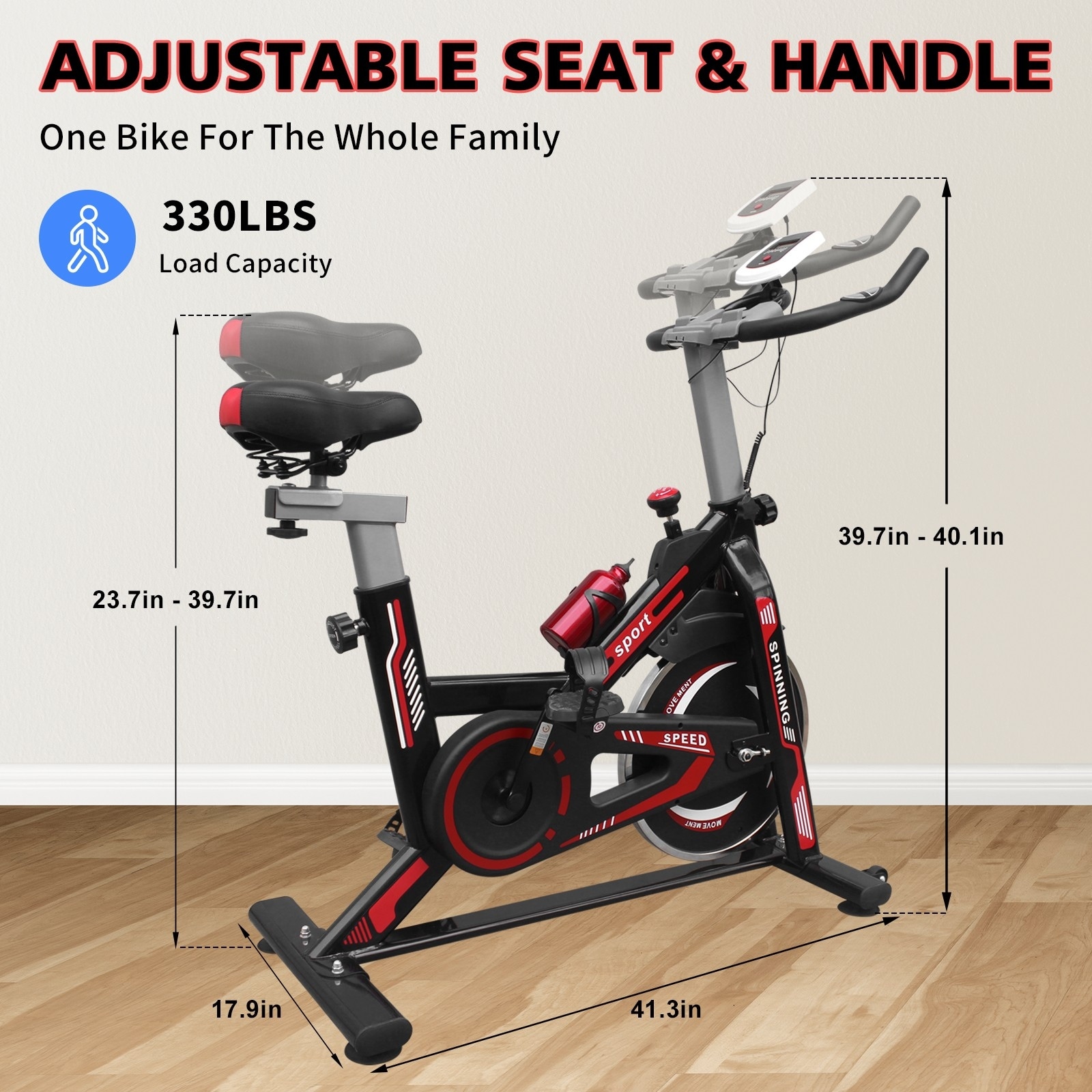 Indoor Exercise Bike Cycling Bike with Comfortable Seat Cushion On Sale Bed Bath Beyond 41092069