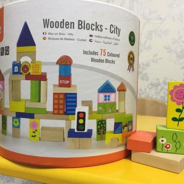 coloured building blocks