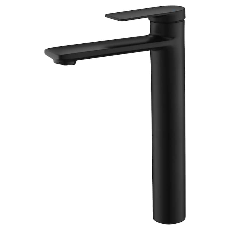 Ultra Faucets Wedge Collection Single Handle Vessel Lavatory Faucet - Matte Black UF37407