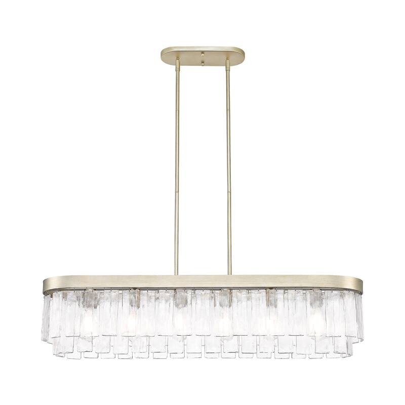 Golden Lighting 1768-LP HWG Ciara 6 Light 42" Wide Linear Pendant