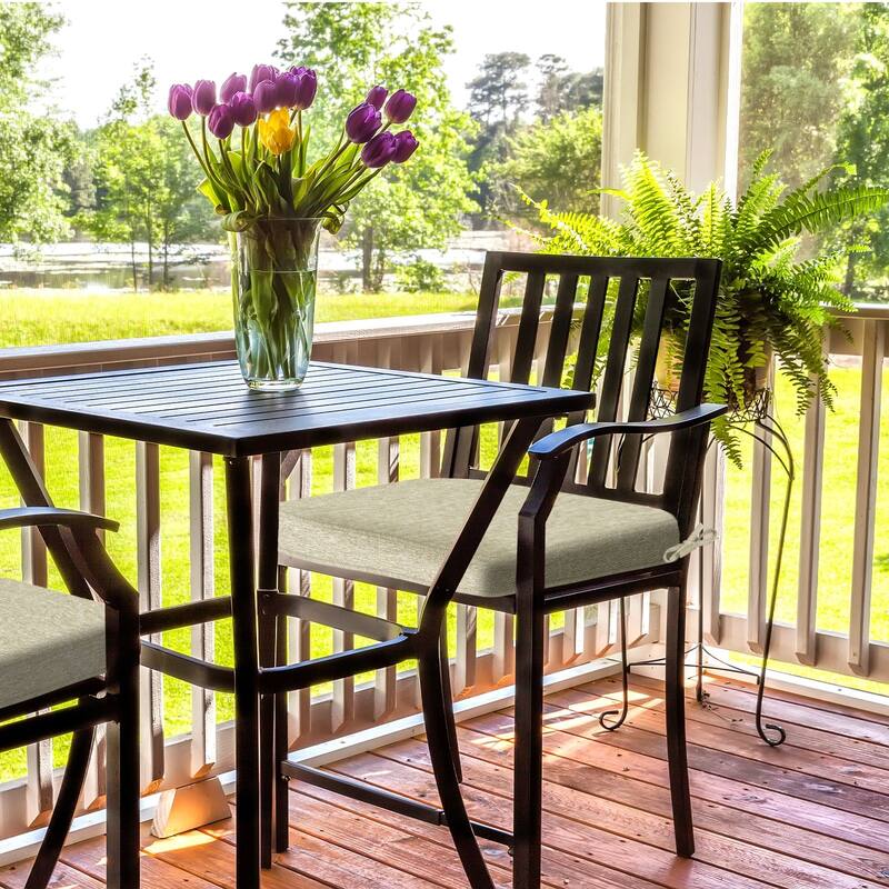 Aoodor Outdoor Dining Chair Cushions Set of 4, Waterproof Patio Furniture Seat Cushions, 18 x 19 inch - 18"x19"