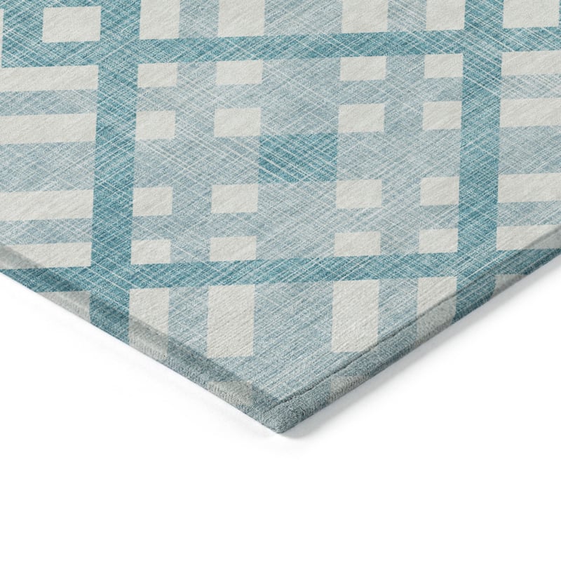 HomeRoots Geometric Transitional Rectangle Outdoor Rug