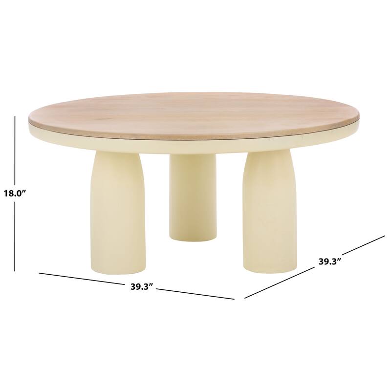 SAFAVIEH Couture Veronica Lacquer Coffee Table - 39"W x 39"D x 18"H